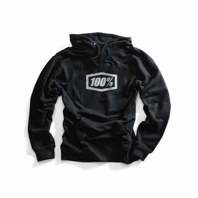 100% Essential Hooded Pullover Sweatshirt Black M