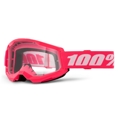 100% Strata 2 Goggle Pink / Clear Lens