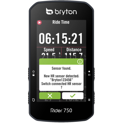 RIDER 750T GPS CYCLE COMPUTER BUNDLE WITH SPEEDCADENCE  HEART RATE