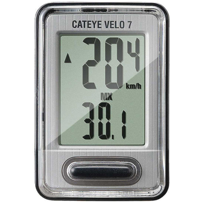 CATEYE VELO 7 WIRED CYCLE COMPUTER GREY