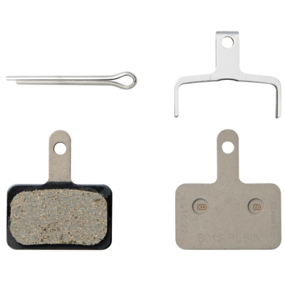 B03S disc brake pads and spring, steel backed, resin