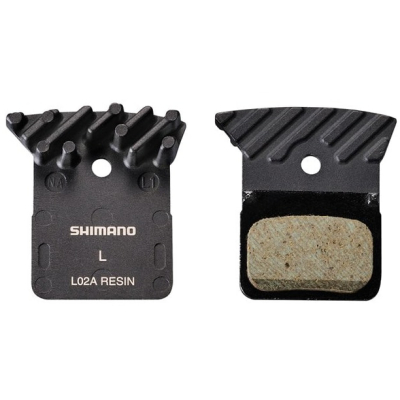 L02A disc brake pads, alloy backed with cooling fins, resin