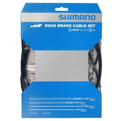 Road brake cable set with SIL-TEC coated inner wire, black