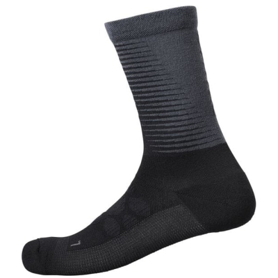 Unisex S-PHYRE Merino Socks, Black/Grey, Size L (Size 45-48)