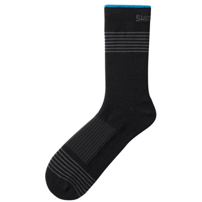 Unisex Tall Wool Socks, Black, Size S (37-39)
