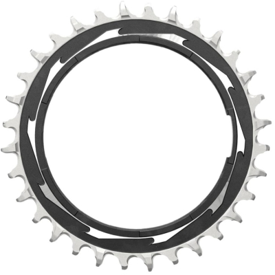 CHAIN RING TTYPE  POWERMETER THREADED 3MM OFFSET EAGLE INCLUDING PIN THREAD BACKUP AND SCREW XXSL D1 2023 BLACKSILVER 32T