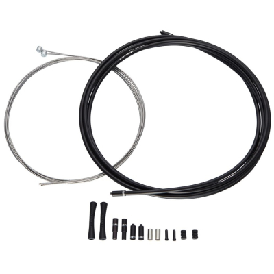 SLICKWIRE ROAD BRAKE CABLE KIT  5MM 1X 1350MM 1X 2750MM 15MM COATED CABLES 5MM KEVLAR REINFORCED COMPRESSIONFREE HOUSING FERRULES END CAPS FRAME PROTECTORS