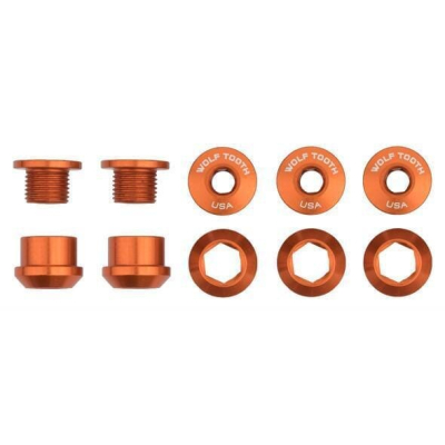 Chainring Bolts and Nuts for 1x  Set of 5  M8 x75 x