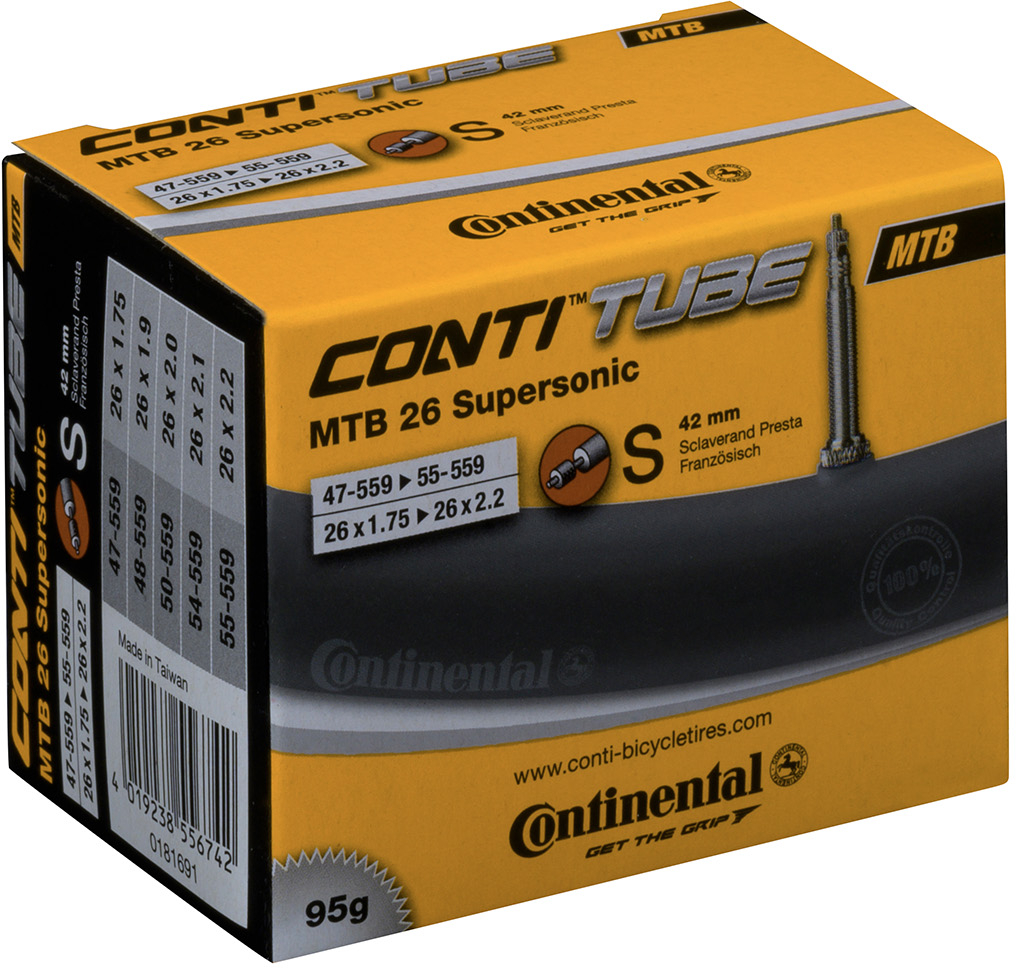 Continental MTB TUBE SUPERSONIC PRESTA 42MM VALVE 26X