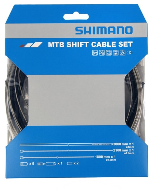 Shimano MTB gear cable set stainless steel inner wire Revolve Bike Shop